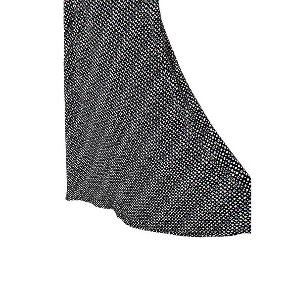 KENAR Maxi Skirt Womens Size 4 Black Multi-color Flowy Polka Dot Vintage - Picture 4 of 7